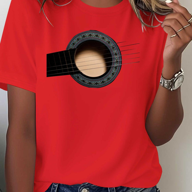 Women's Printed T-shirt Comfortable and Versatile Casual Short Sleeves.