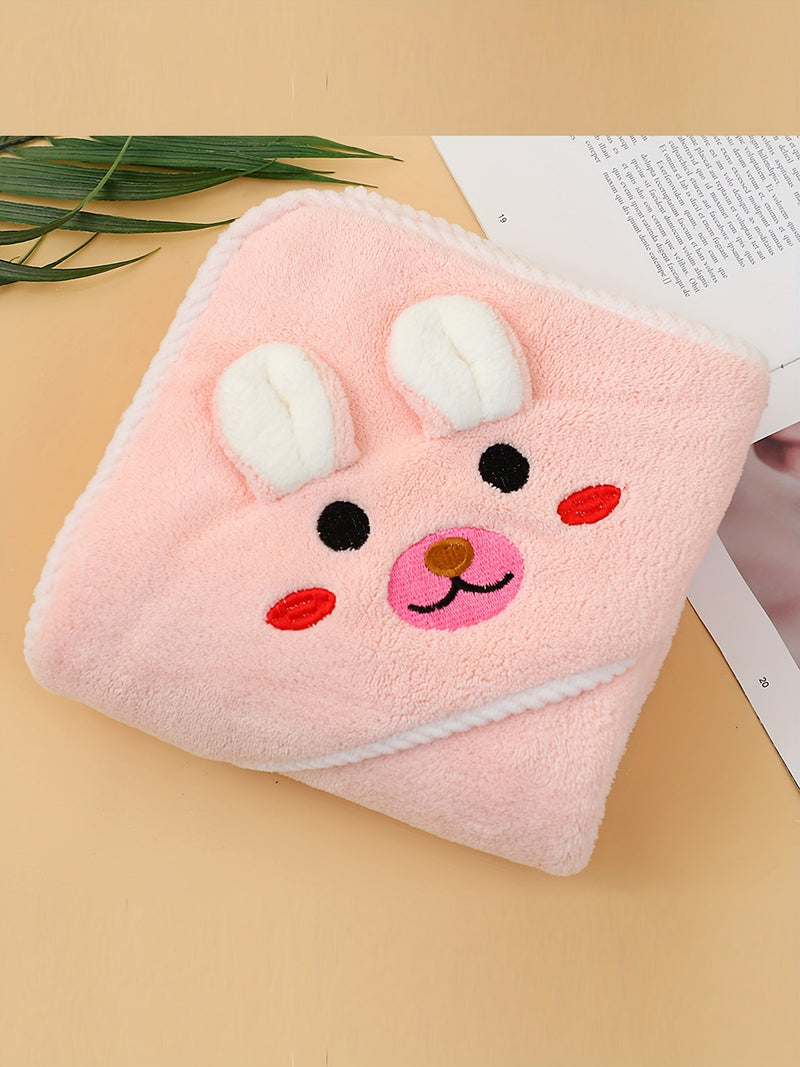 Baby's Animal Pattern Hooded Bathrobe, Multi-functional & Highly Absorbent.