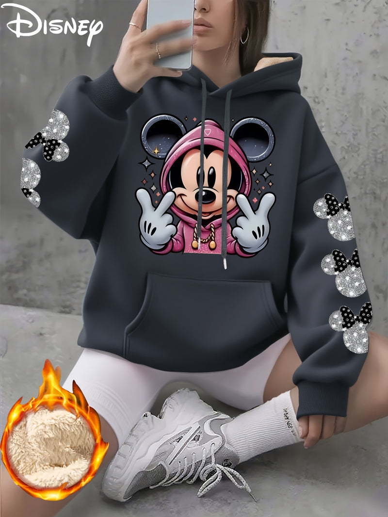 1pc women’s Disney-Licensed Hooded Fleece Sweatshirt.