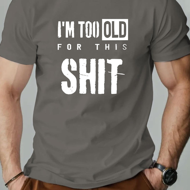 Men's SHIT Graphic Summer Casual Crew Neck Short Sleeve T-Shirt.