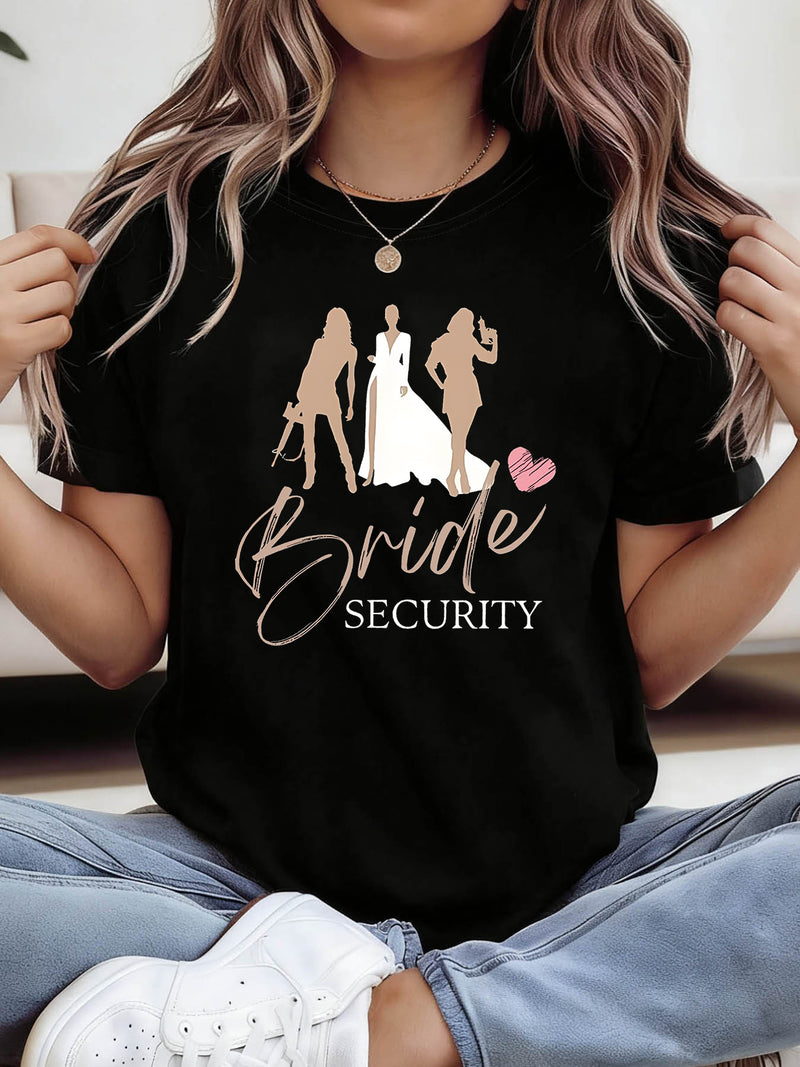 Bride SECURITY Graphic Print Women's T-shirt.