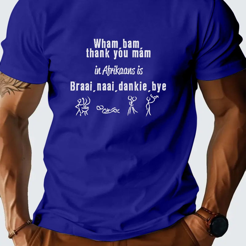 Thank You Ma'Am. Men'S Short-Sleeved Shirt for Spring And Summer.