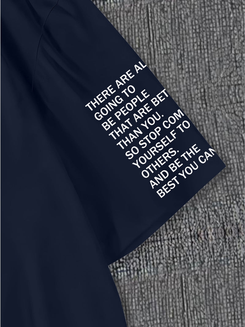 Men's Graphic Print Round Neck Short Sleeve, a Gift for Boyfriends.