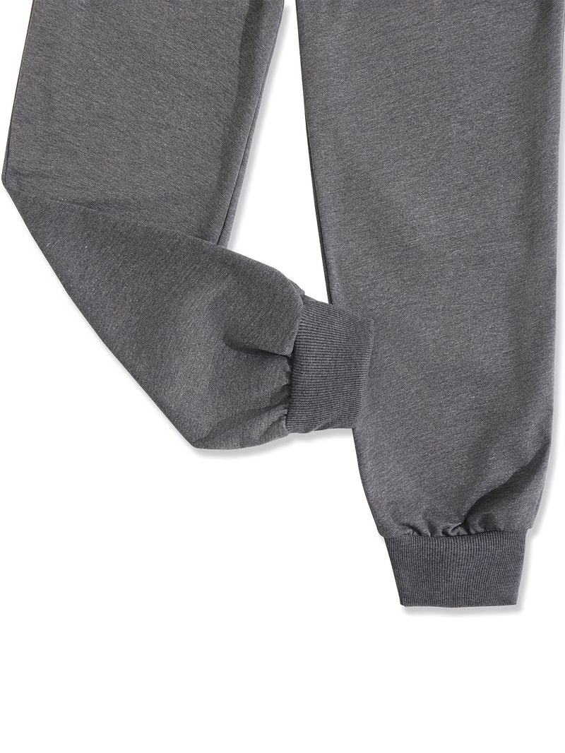 Women's Two-Piece Outfit Featuring Pants with a Letter Print.