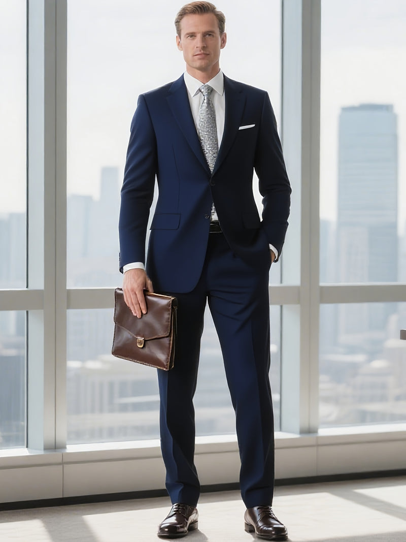 A Classic Business Suit for Men, Including a Jacket And Trousers.