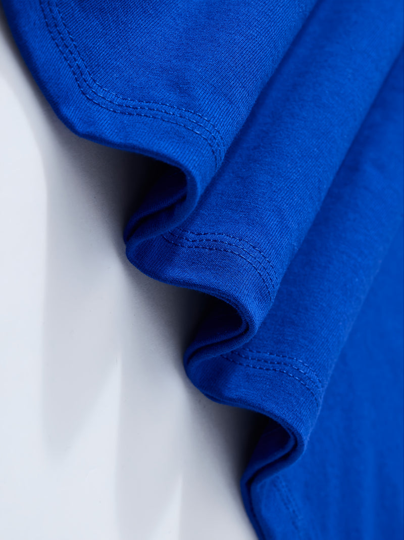 Men's Summer Casual Crew Neck Short Sleeve T-Shirt with Tape Pattern.