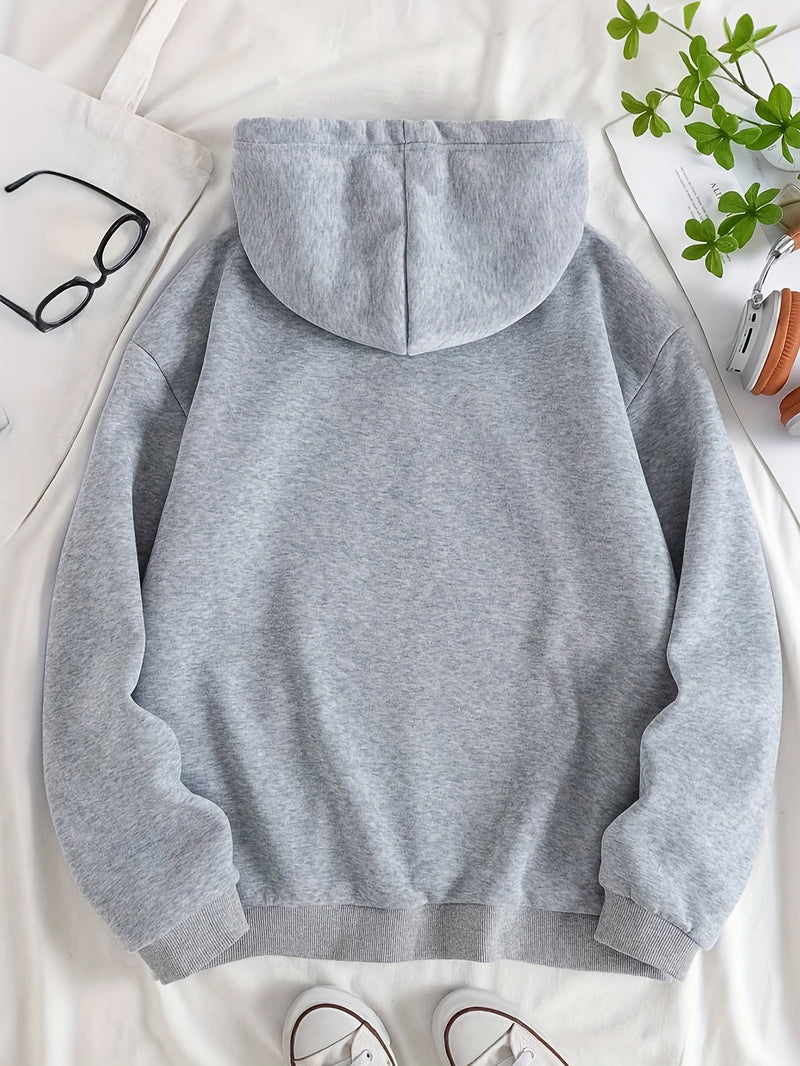 Women's casual hoodie for swear. Fall/winter style with long sleeves.
