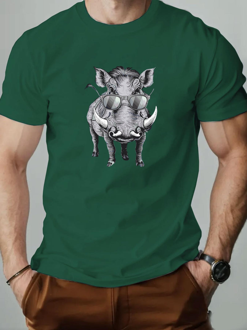 Men's Fashion Casual Crew Neck Short T-Shirt.