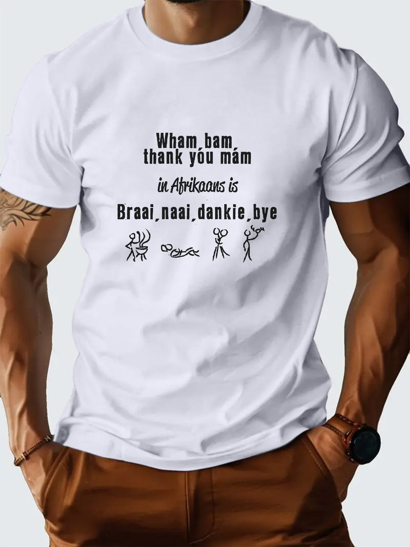 Thank You Ma'Am. Men'S Short-Sleeved Shirt for Spring And Summer.