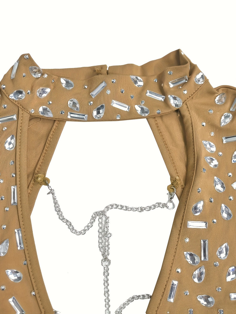 Women’s Elegant Off-Shoulder V-Neck Party Dress.