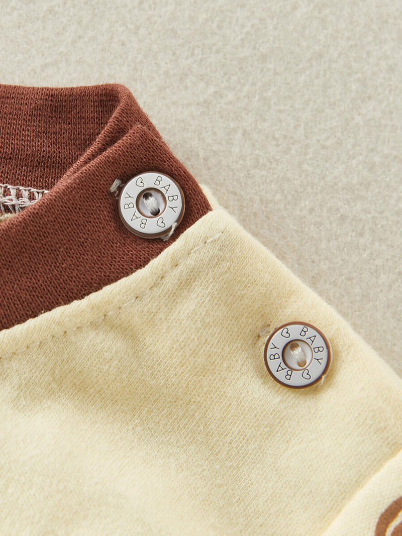 Toddler Boy Cartoon Letter Print Long Sleeve Sweater & Pants.