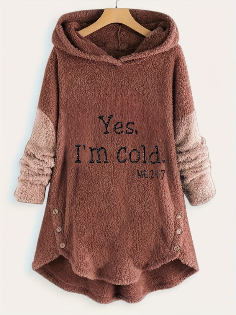 Women's Autumn and Winter Warm Long Sleeve Hoodie.