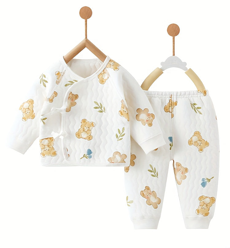 Baby's New Autumn/winter Warm Set, Cute Animal All-over Print.
