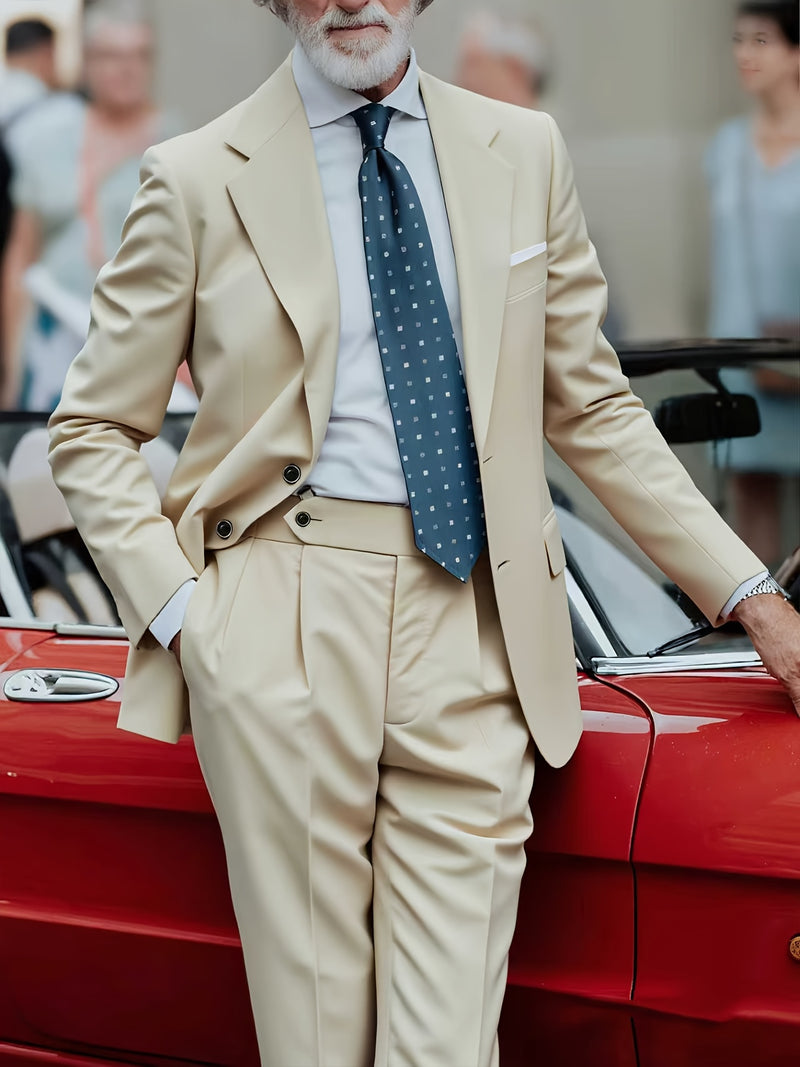 Men'S 2pcs Suit, Including a Blazer And Trousers, Stylish And High-Quality.