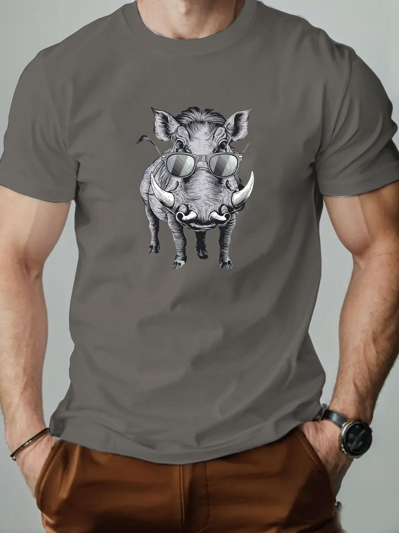 Men's Fashion Casual Crew Neck Short T-Shirt.