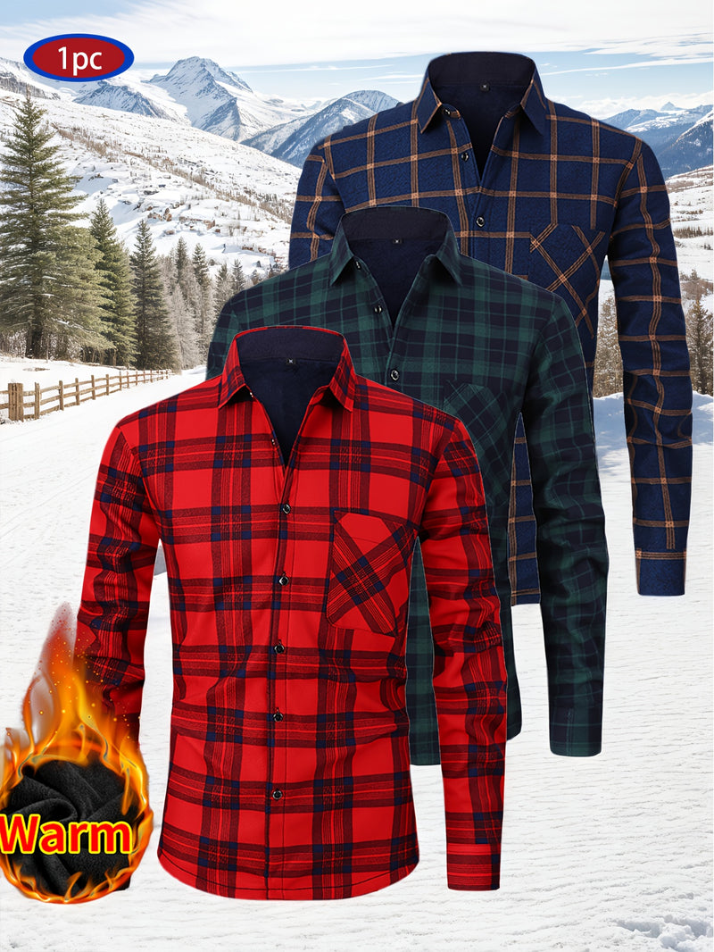 Men's Flannel Checkered Shirt.