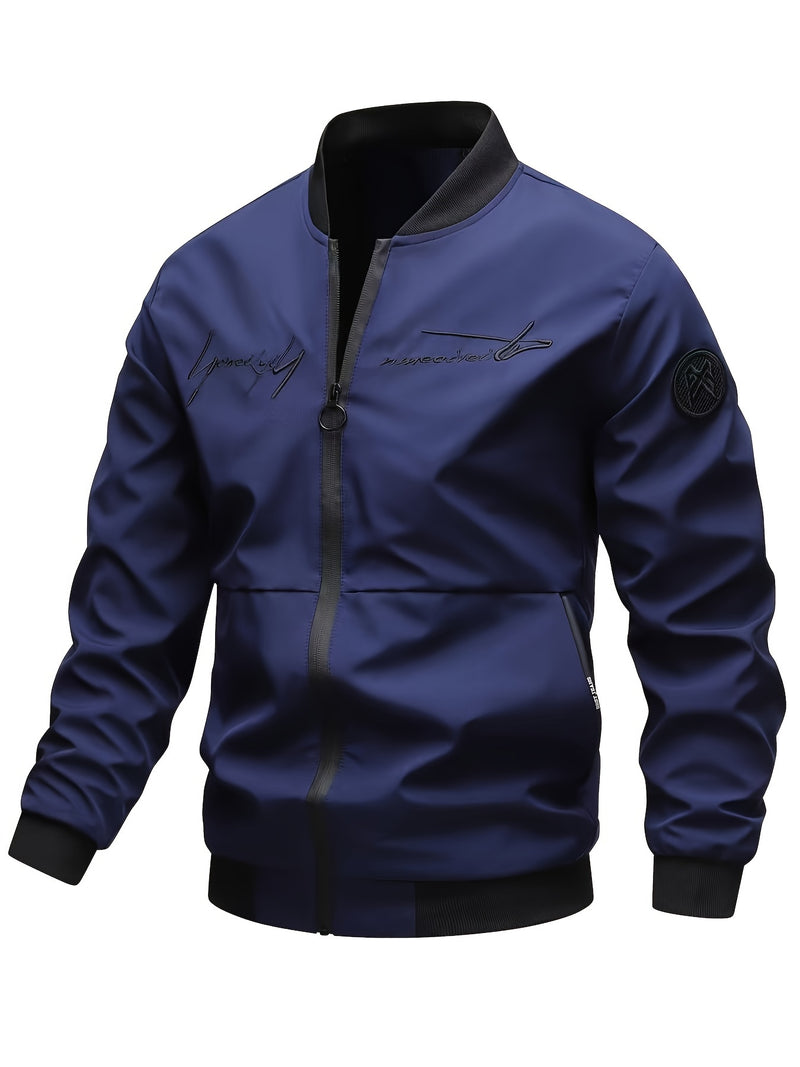Men'S Casual Versatile Jacket for Young Adults, Stylish Baseball Coat.