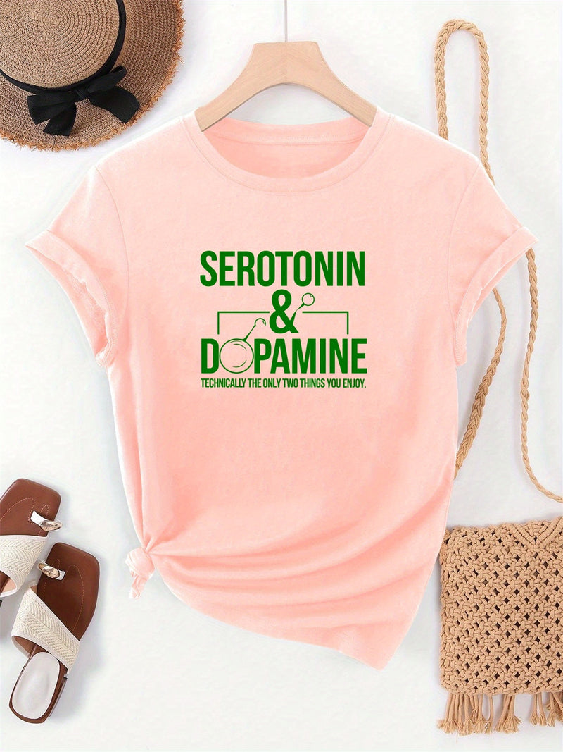 Women's Graphic Summer Casual Short-Sleeve T-Shirt.