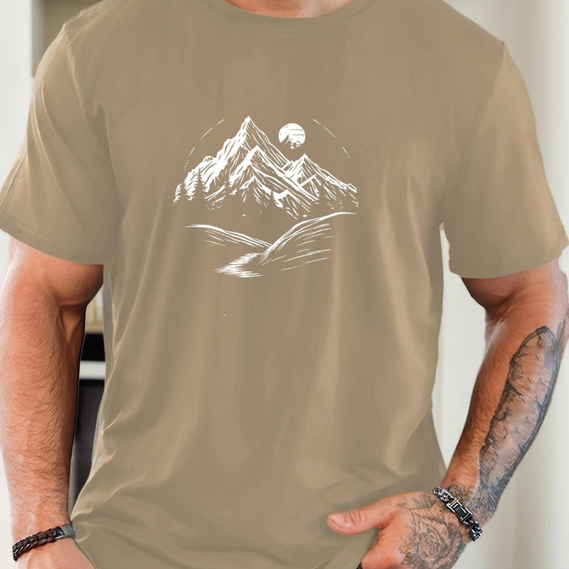 Men's Casual Crew Neck Short Sleeve T-Shirt.