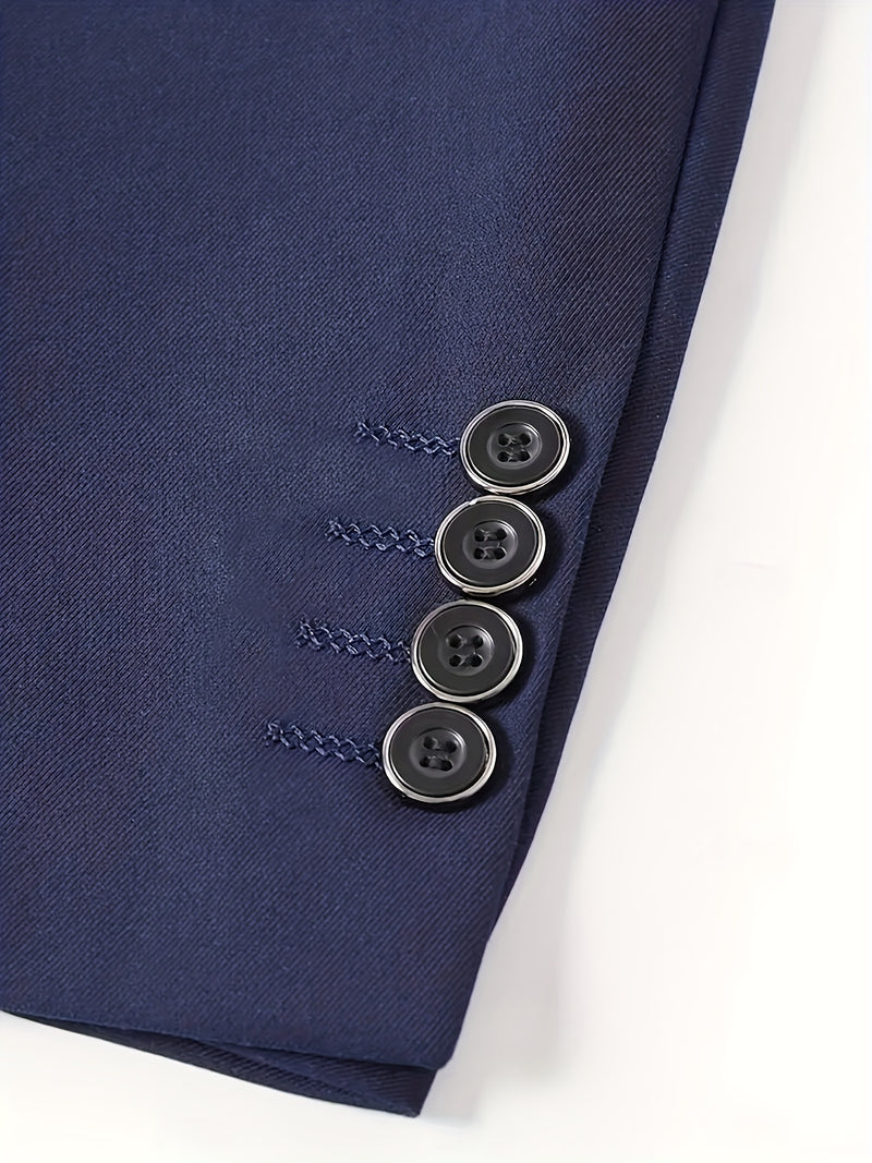 Men's 2pcs Suit, Including a Blazer And Trousers.