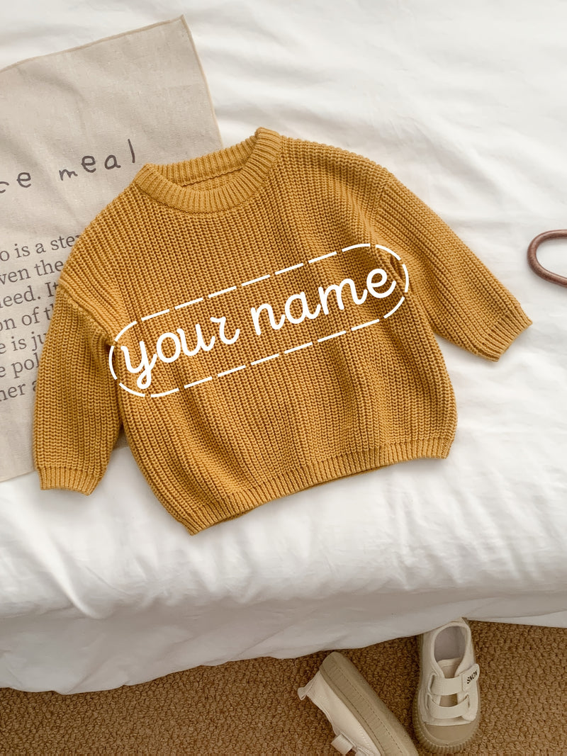Customizable Girls' Casual Sweater.