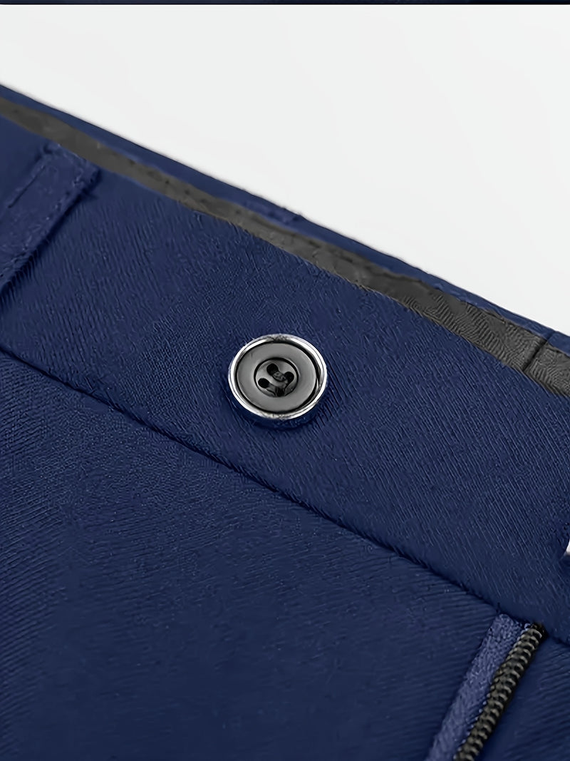 Men's 3pcs Suit with Notch Lapel, Business Formal Set, Includes Jacket.