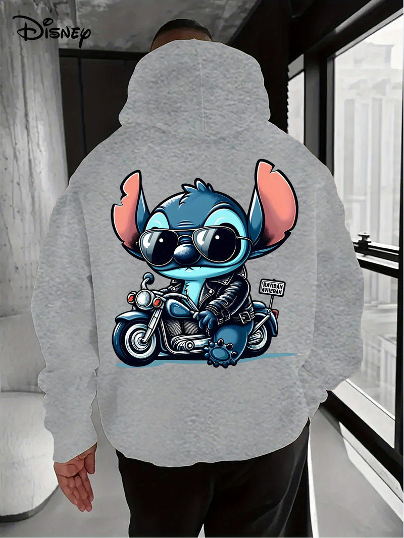 Disney Hoodie - Men's Stitch Driving Cartoon