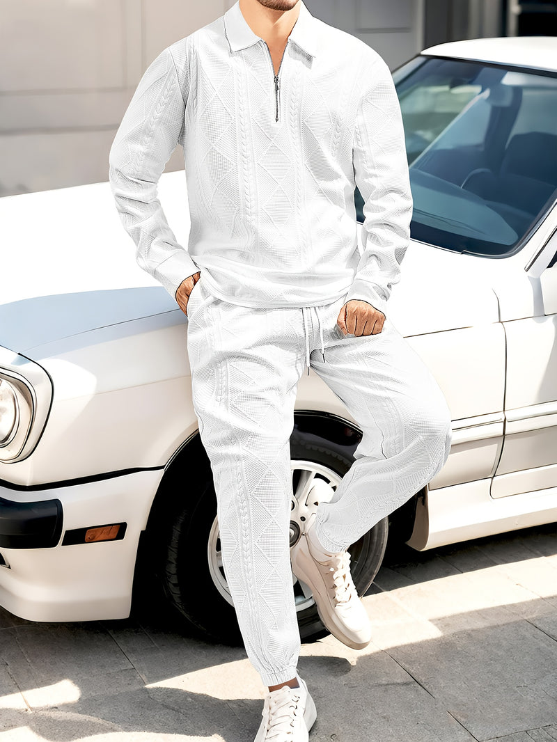 Two Pieces, Men's Autumn And Winter Casual Outfit.