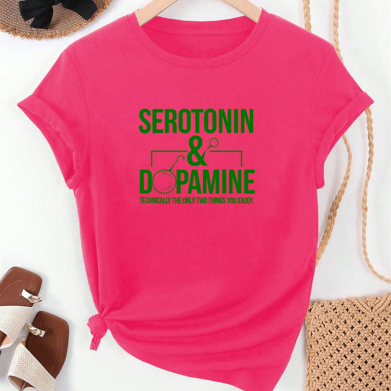 Women's Graphic Summer Casual Short-Sleeve T-Shirt.