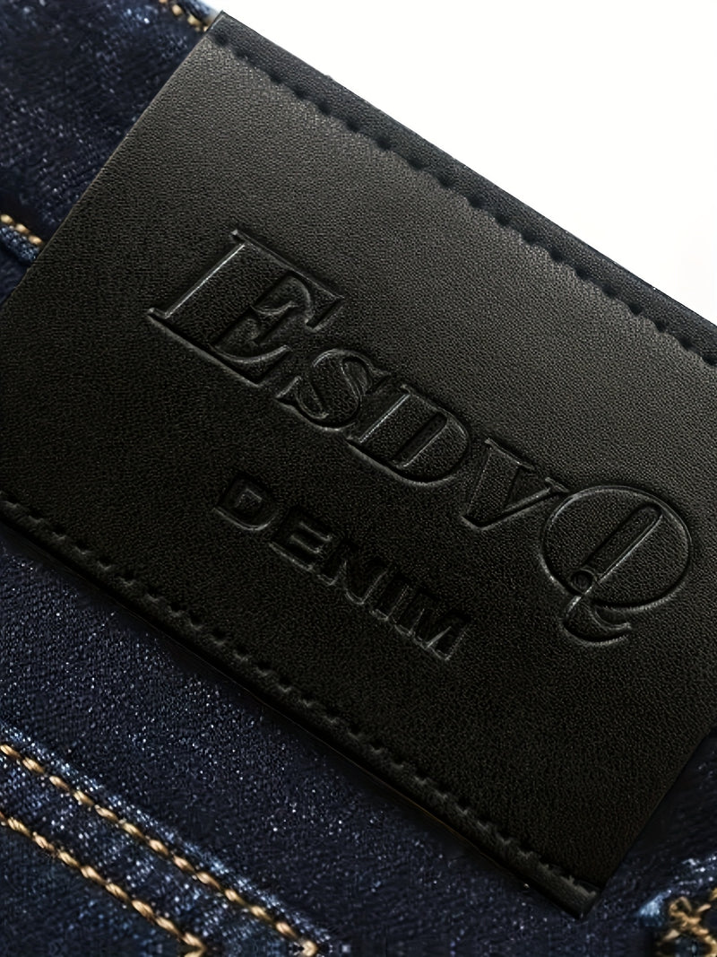 Jeans for Men's business straight stretch pants.