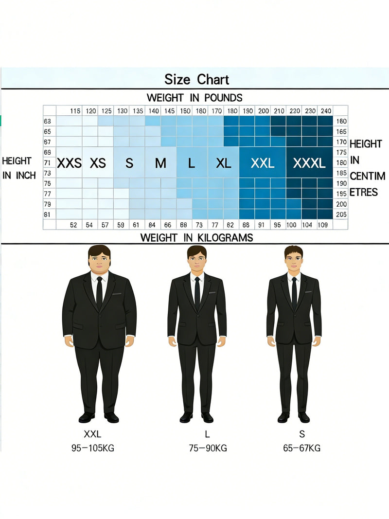 Men's 3pcs Suit Set, Blazer + Vest + Trousers.