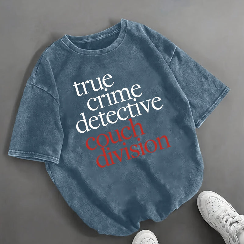 Women’s Round Neck Short Sleeves  Casual Everyday Washed T-shirt.