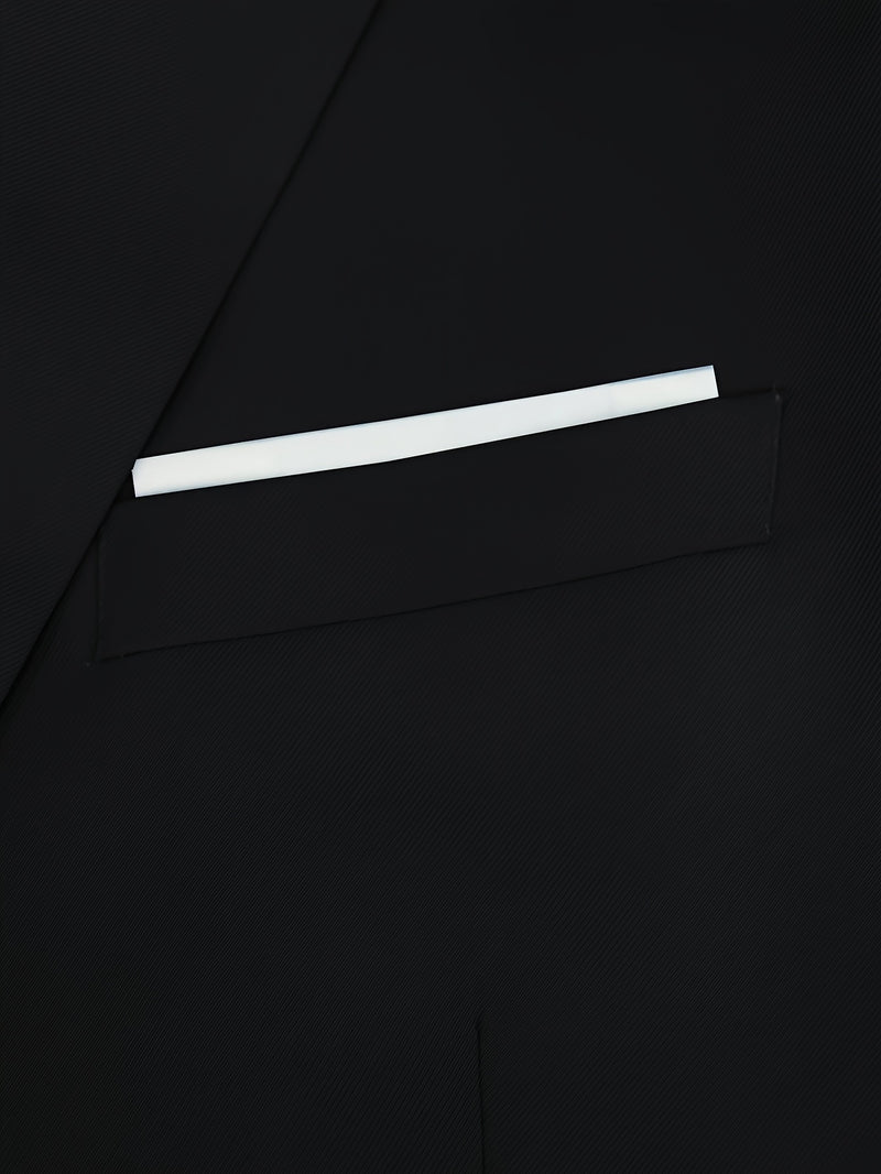 High-End Men's Formal Three-Piece Suit Set, Including a Blazer.