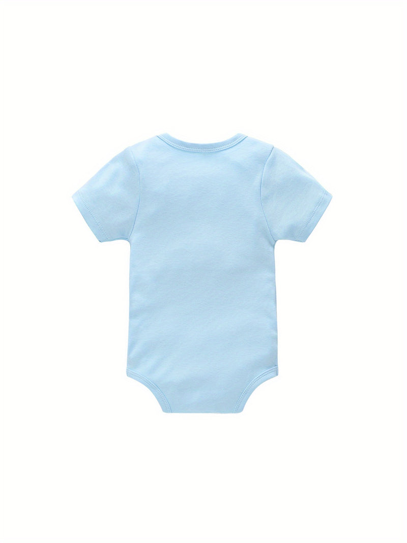 6pcs Newborn Baby Short-Sleeve Onesies.