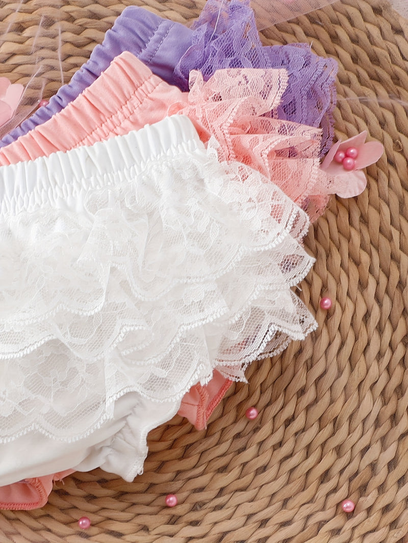 Cute Three-Piece Set for Baby Girls Featuring Solid Colors.