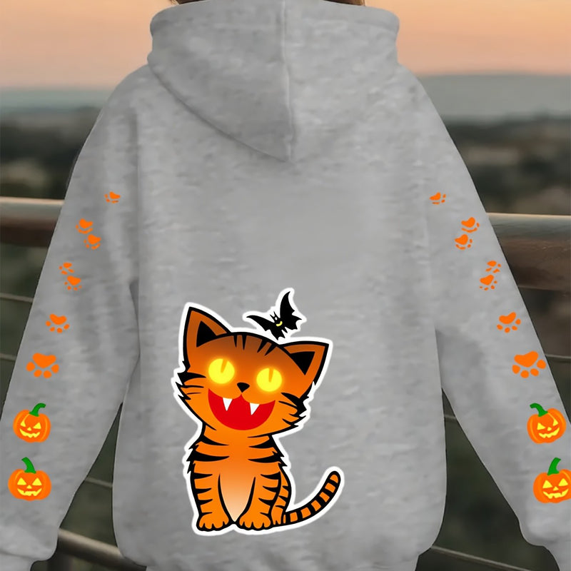 Women’s Kitten Butterfly Cat Paw Print Hoodie.