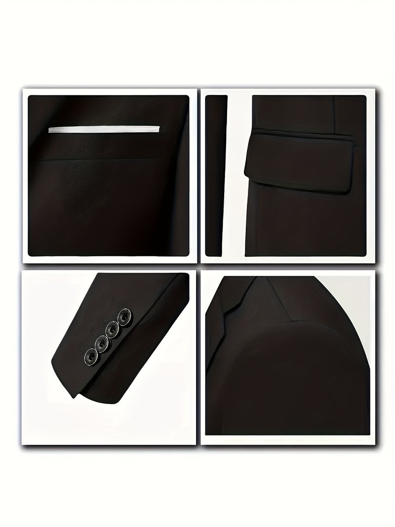 Men'S Suit Set with 2pcs, Including a Blazer And Trousers.