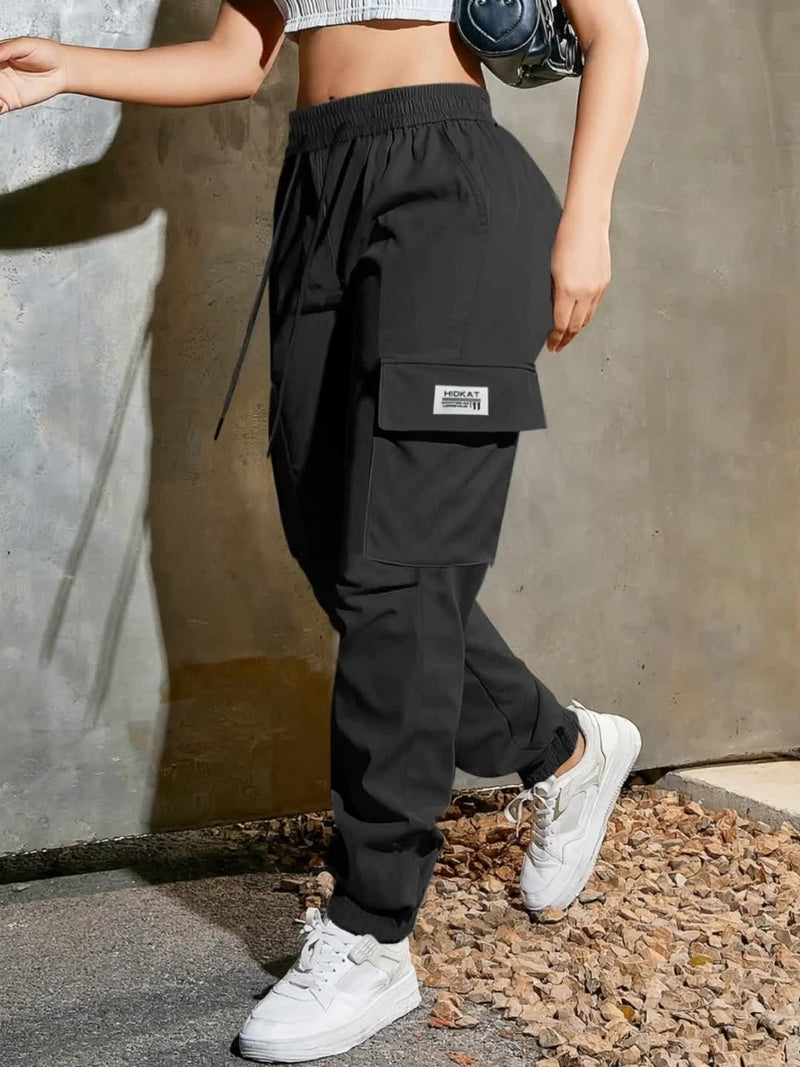 Set of 3 Women's Solid Color Casual Jogger Pants.