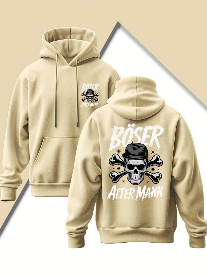 Men's Edgy Gothic Hooded Sweatshirt.