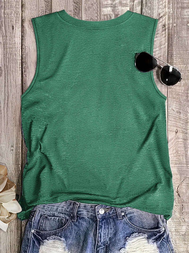 Women's Vintage Little Red Riding Hood & Wolf Print Tank Top.