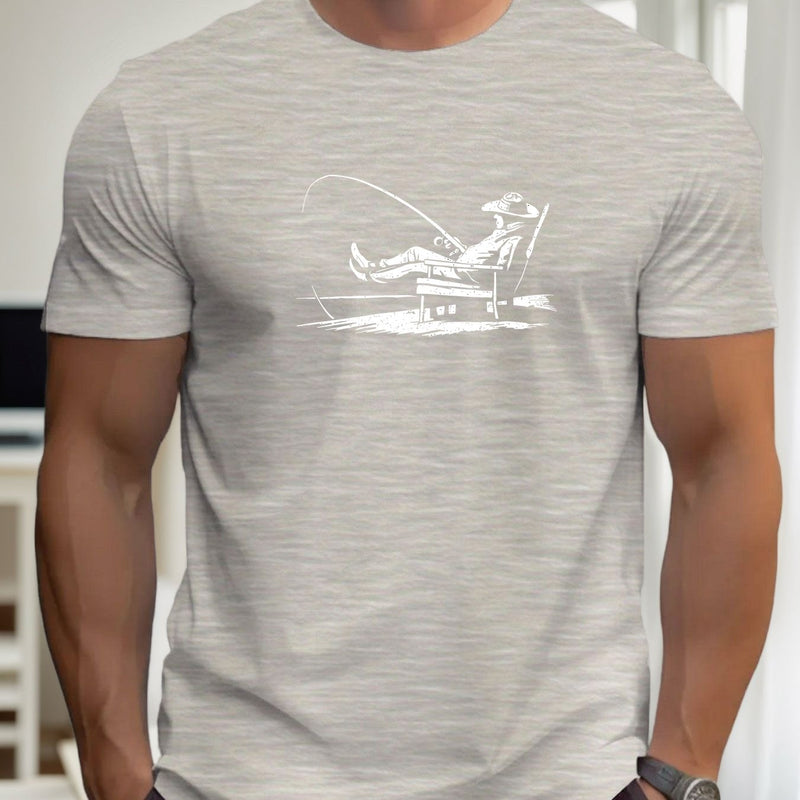 Men'S Casual Summer Cotton Crew Neck T-Shirt.