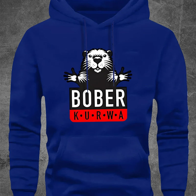 Men's Pattern Printed Hoodie.