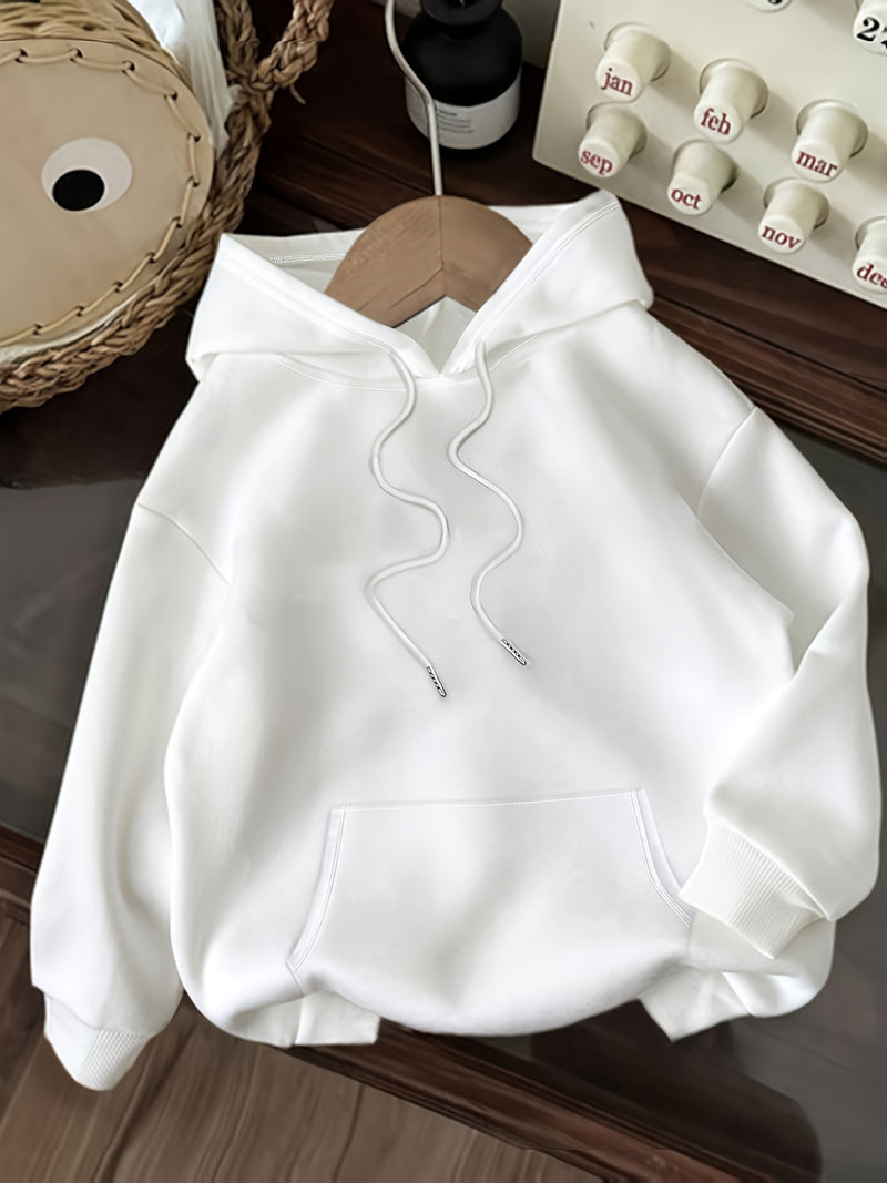 Women’s Letter Print Hoodie, Drawstring Casual Hooded.