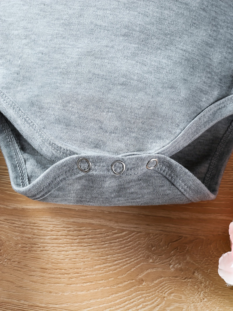 PFCTX5050 Girls' and Boys' Triangle Bodysuit Daddy + Me Series Letter Print.