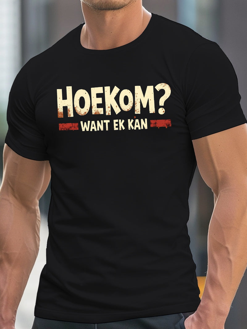 Men's Round Crew Neck Short Sleeve Tee, Casual T-Shirt.