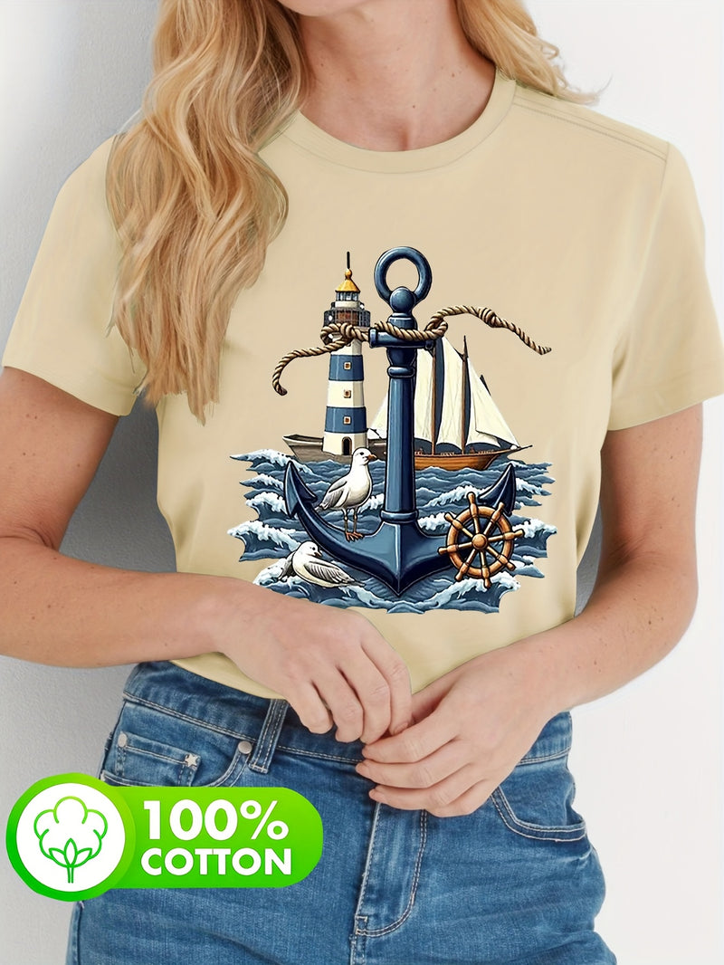 Women’s Short-Sleeve Round Neck T-Shirt.