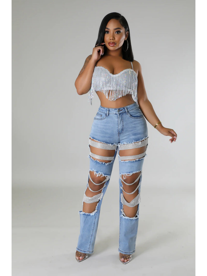 Women’s Hot Y2K Hot Summer Ripped Jeans.