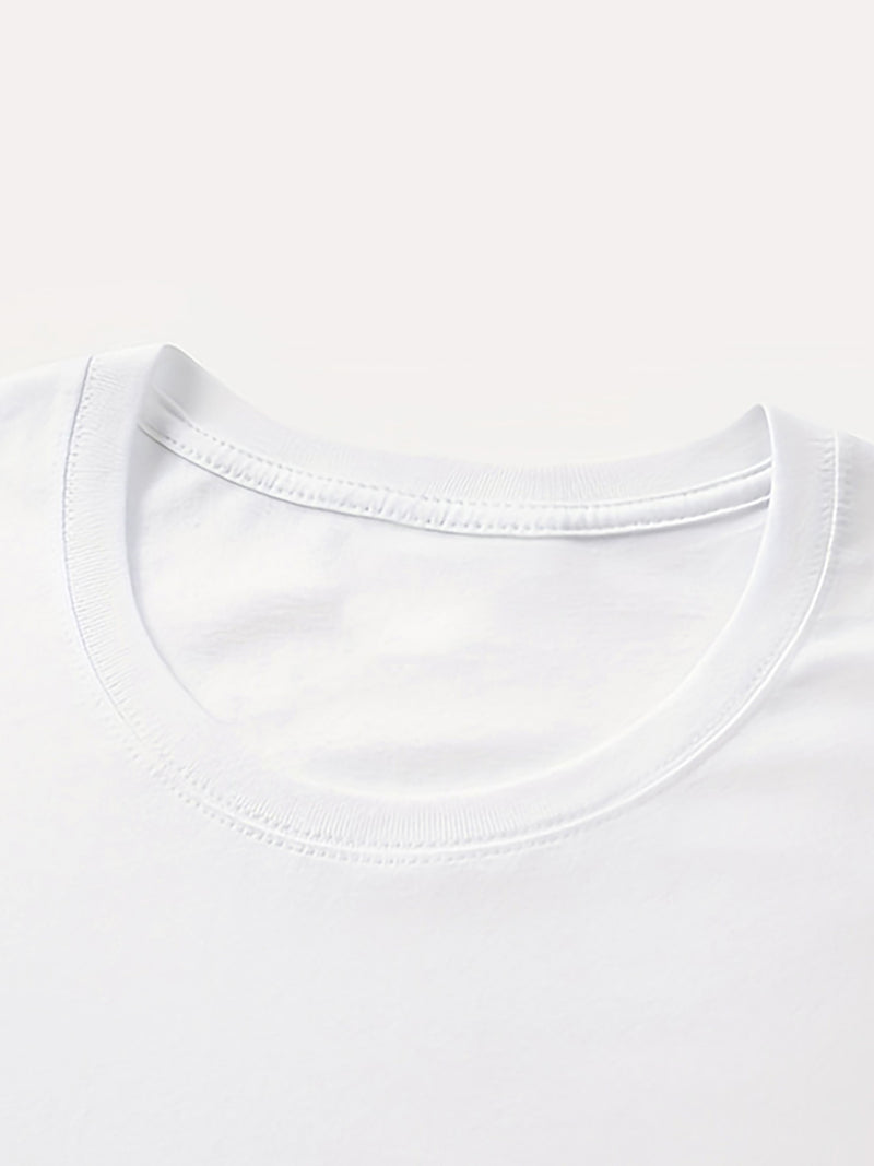 Women’s Graphic Print T-shirt, Short Sleeve Crew Neck.