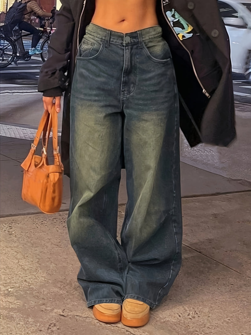 Women’s New Vintage-Style Versatile Non-Stretch Jeans.
