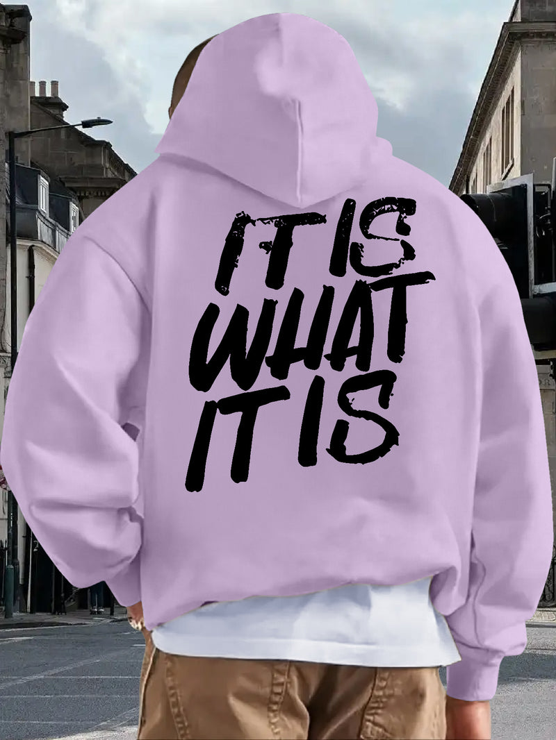 Men's Hooded Printed Sweatshirt.